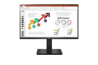 LG Монитор LCD 23.8'' [16:9] 1920х1080(FHD) IPS, nonGLARE, Нет, 75 Гц, 250cd/m2, H178°/V178°, 1000:1, 16,7 миллионов цветов, 5ms, VGA, HDMI, DP, USB-Hub, Height adj, Pivot, Tilt, Swivel, 2Y, Black