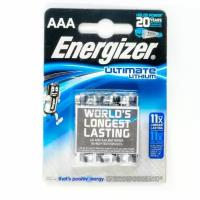 Батарейка Energizer ULTIMATE LITHIUM, 1.5 В, FR03, LR03 /L92 BL4