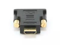 Переходник HDMI M - DVI M Gembird золотые разъемы пакет A-HDMI-DVI-1