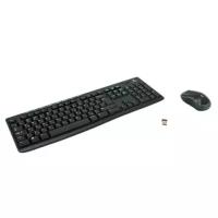 Набор беспроводной LOGITECH Wireless Combo MK270, комплект 4 шт., клавиатура, мышь 2 кнопки + 1 колесо-кнопка, черный, 920-004518