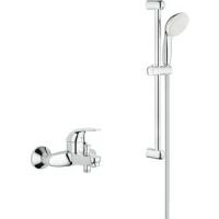 Смеситель для ванны Grohe Euroeco с душевым гарнитуром, хром (32743000, 27853001)