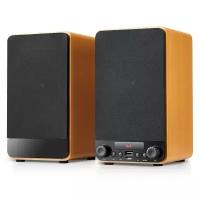 Dialog Jazz AJ-13 BROWN - акустические колонки 2.0, 2 15W RMS, Bluetooth, FM, USB+microSD reader