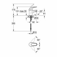 Grohe Смеситель для раковины GROHE Euroeco