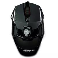 Игровая мышь Mad Catz R.A.T. 2+ чёрная (PMW3325, USB, 3 кнопки, 5000 dpi, красная подсветка)