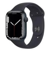 Смарт-часы Apple Watch Series 7 45mm midnight aluminum case with midnight sport band не РСТ