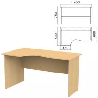 Стол письменный эргономичный "Канц", 1400х800х750 мм, левый, цвет бук невский, СК36.10 В комплекте: 1шт
