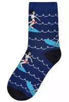 Носки / Street Socks / Сёрферша / тёмно-синий / (One size)