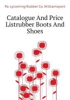 Catalogue And Price Listrubber Boots And Shoes