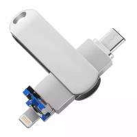 Флешка 3 в 1 для USB / iPhone / Type-C, 128 Гб