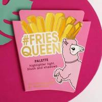 Палетка для макияжа Fries queen: румяна, хайлайтер и тени для век, 4 оттенка