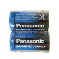 Panasonic Батарейка солевая Panasonic General Purpose, C, R14-2S, 1.5В, спайка, 2 шт