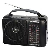 Радиоприемник портативный Supra ST-18U черный USB SD