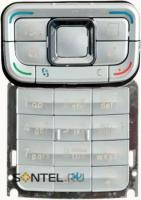 Клавиатура русская для Nokia E65 серебристый
