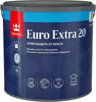 Краска интерьерная Tikkurila Euro Extra 20 полуматовая колеруемая 2,7 л
