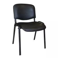 Стул офисный Easy Chair изо черный каркас, кожзам черный, V-14/PV-1