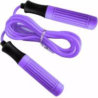 Скакалка ручки пластиковые, шнур ПВХ (фиолетовая)
