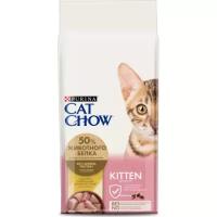 Корм сухой CAT CHOW Kitten для котят, с домашней птицей 15кг