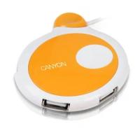 USB-концентратор 4 портовый Canyon USB2.0, Orange (CNR-USBHUB10W)