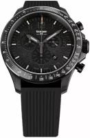 Часы Traser P67 Officer Pro Chrono Black с каучуковым ремешком 109469