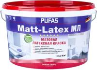 Пуфас Матлатекс база A белая краска латексная (10л) / PUFAS Matt-Latex base A краска латексная матовая в сухих и влажных помещениях (10л)