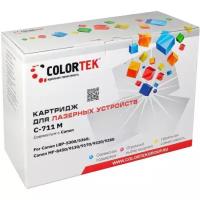 Картридж лазерный COLORTEK CT-711M пурпурный для принтеров Canon