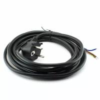 Электротовары прочее MAKEL Сетевой шнур LUX V3 ПВС 3x0.75 5м с вилкой с з/к черный