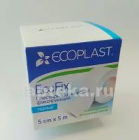 Ecoplast пластырь медицинский фиксирующий тканевый ecofix 5x5