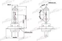 Лампа галогенная h7 12v 55w px26d Patron PLH712/55