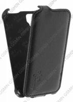 Кожаный чехол для Explay Easy Aksberry Protective Flip Case (Чёрный)