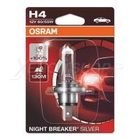 Лампа галогенная Osram Night breaker Silver H4 12V 60/55W, 1 шт