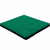 Резиновая плитка Newmix Плитка Брусчатка зеленая 40 мм