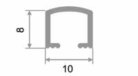 Алюминиевый декоративный бордюр П 10