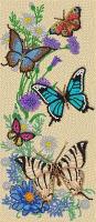 Алмазная мозаика "Веселые бабочки", 22x44см, природа/детский
