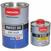 Акриловый грунт PROTECT 310 4+1 1л серый NOVOL + Отвердители H5520 PROTECT 300,310,350 0,25 л NOVOL