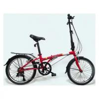 Велосипед DAHON Dream D6 (2021), городской (взрослый), складной, колеса 20", красный, 14.8кг [vd21010]