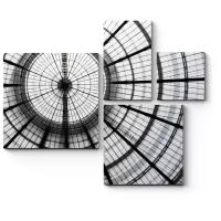 Модульная картина Picsis Круглый стеклянный потолок (72x60)
