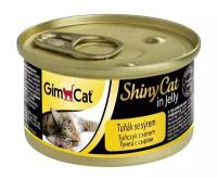 Gimcat Консервы для кошек GimCat ShinyCat из тунца с сыром, 70 гр, 24 шт