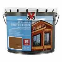 Антисептик акриловый V33 HYDRO PROTECTION 117419, для дерева, полуглянец, каштан, 9л