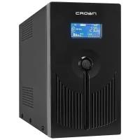 CROWN ИБП CMU-SP800EURO LCD {800VA/450W, корпус металл, 1x12V/9AH, розетки 3*EURO+1*IEC С13, AVR, 1*порт RJ-11, 1*порт RJ-45} [CM000001493]