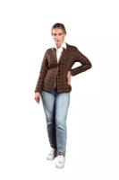Женский пиджак HARVARD в английском стиле бренда BRAGUTSA, коричневый, из шерсти, жакет, деловой, на подкладке, в клетку