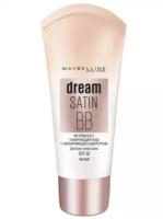 Maybelline BB-крем для лица Maybelline "Dream Satin" Тонирующий уход с увлажняющей сывороткой, Светлый 30 мл, 1 шт