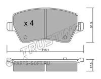 TRUSTING 5010 К-т дисков. тормоз. колодок