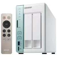 Qnap D2 Pro Сетевое хранилище 2 отсека для HDD, с функцией USB Quick Access, HDMI-порт. Intel Celeron N3060 1,6 ГГц до 2,48 ГГц, 1 ГБ