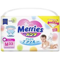 Трусики-подгузники Merries для детей, размер M, 6-11 кг, 33 шт