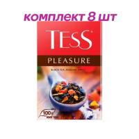 Чай черный листовой Tess Pleasure (Тесс Плэжа), 100 г (комплект 8 шт.) 6005886