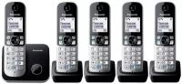 Радиотелефон Panasonic KX-TG6811RUB чёрный ( 5 трубок в комплекте)