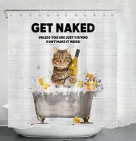 Шторка для ванны 'Get naked'