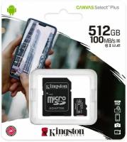 Карта памяти Kingston 512 Gt microSD Canvas Select Plus UHS-I Speed Class 1 (U1)