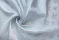 Ткань серо-белый подклад с жаккардовым узором