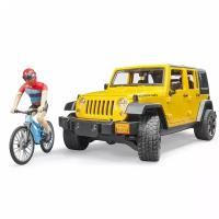 Внедорожник c велосипедистом и фигуркой 1:16 Wrangler Rubicon Unlimited Bruder